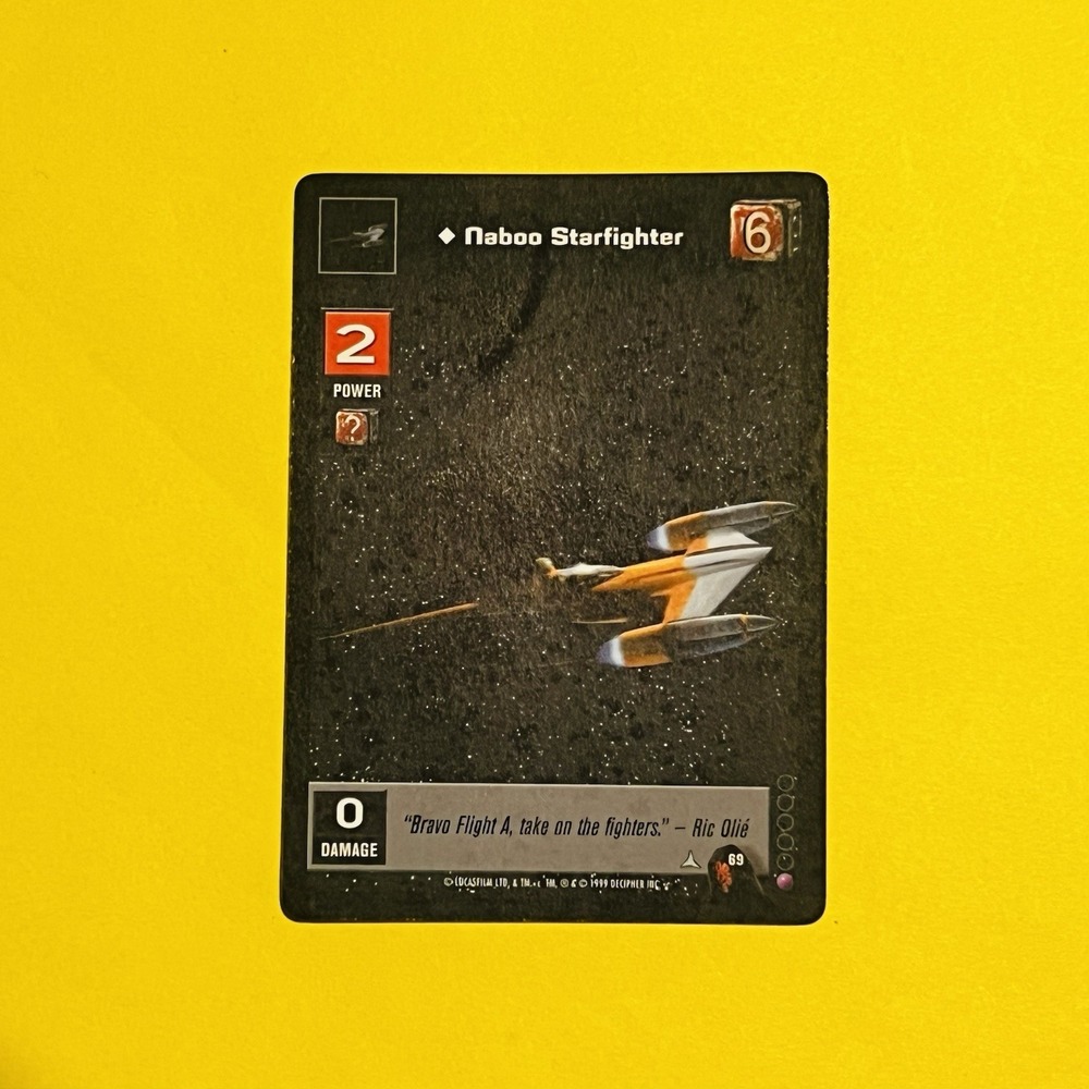 1999‎ Star Wars: Young Jedi CCG - The Menace of Darth Maul Naboo Starfighter #69
